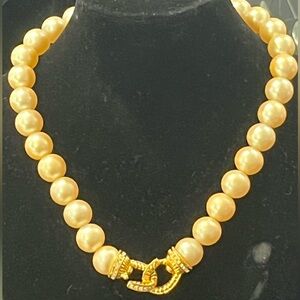 Ivana Trump jewelry vintage bold pearl necklace crystal gold statement piece HSN